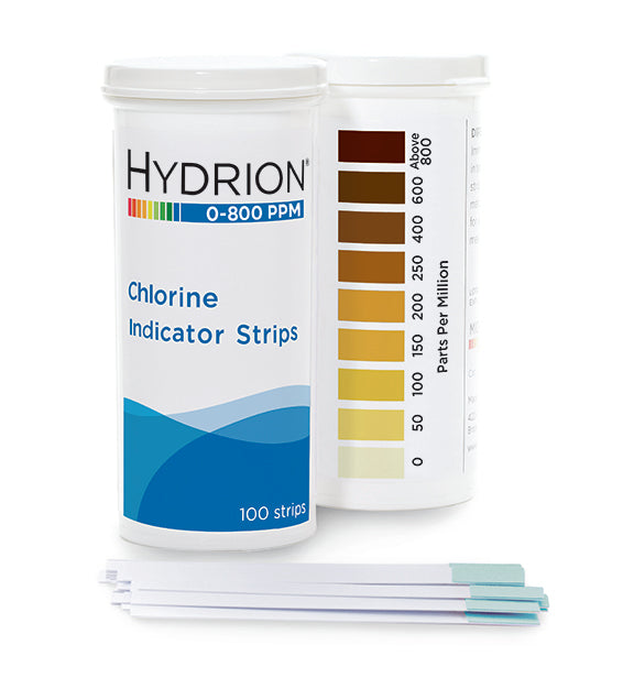 Tira Reactiva Cloro 0-800 ppm (9 puntos) Hydrion®