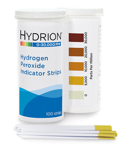 Tira Reactiva Peróxido de Hidrógeno H₂O₂ 0-30,000 ppm Hydrion®