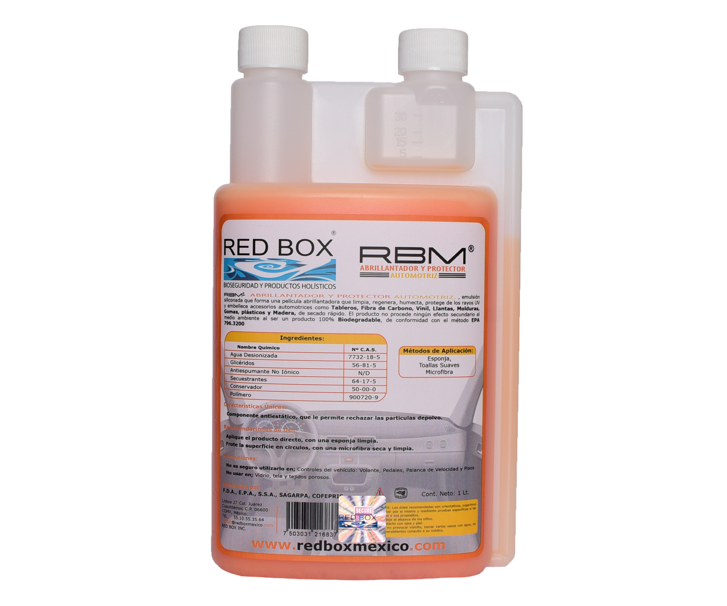 Abrillantador Protector Automotriz RBM | Red Box Mexico