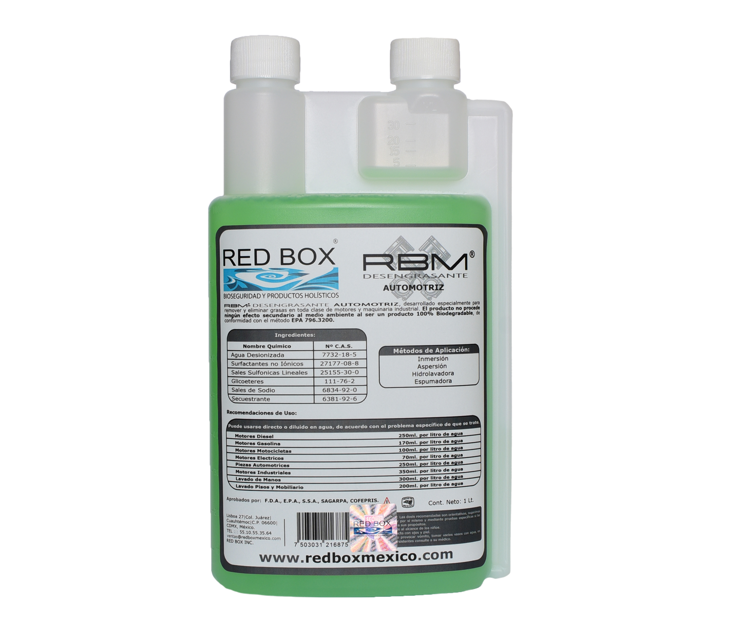 Desengrasante Automotriz Motor RBM | Red Box Mexico