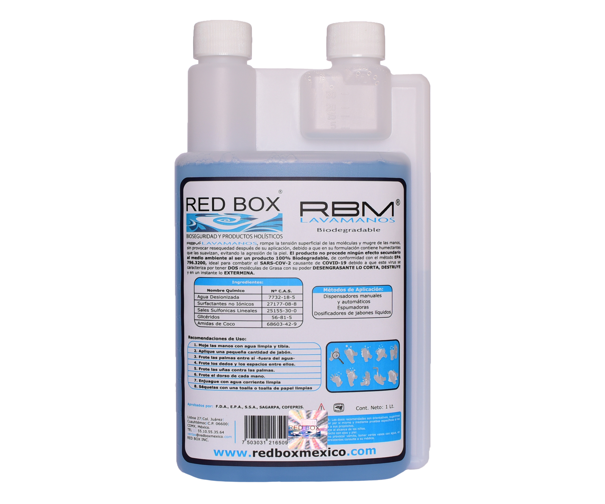Lavamanos Industrial RBM Antibacterial | Red Box Mexico
