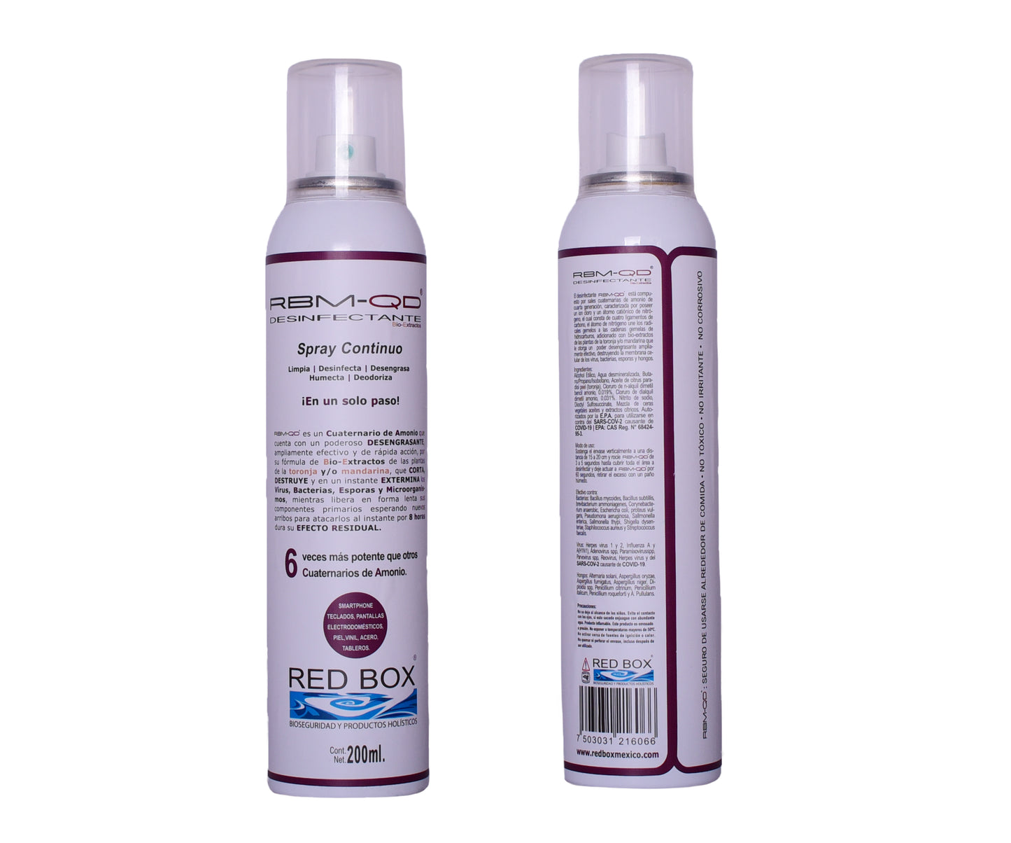 Spray Desinfectante Desengrasante RBM-QD | Red Box Mexico