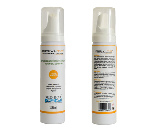 Espuma Desinfectante Organica RBM-TC para Manos | Red Box Mexico